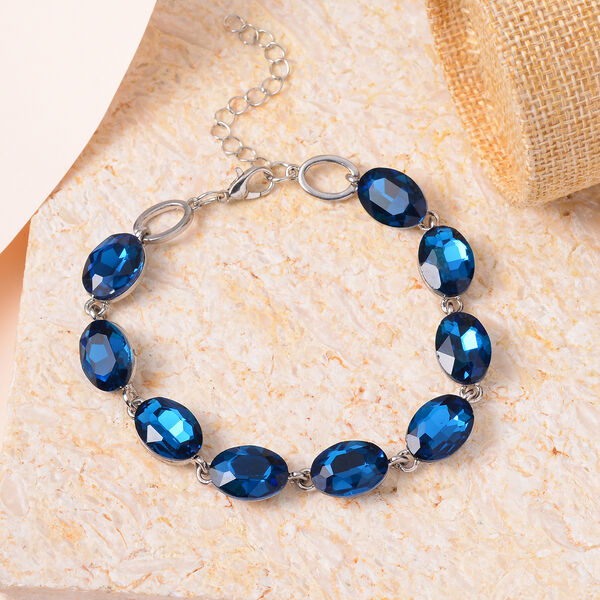 Blauer Kristall Armband ca. 19 cm  ca. image number 2
