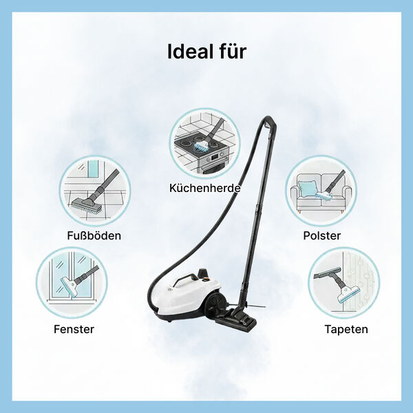 Professioneller Mehrzweck-Dampfreiniger &ndash; 1800 W Hochdruck-Dampfreiniger mit 5 Bar und 1,5L Edelstahl-Tank image number 3