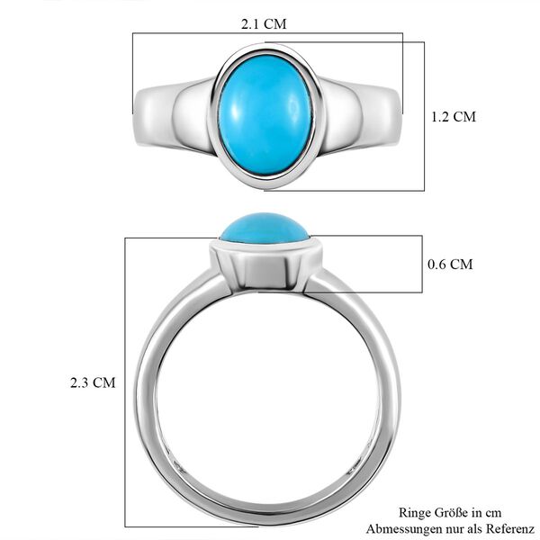 Amerikanischer, natürlicher Sleeping Beauty Türkis-Ring - 1,59 ct. image number 7