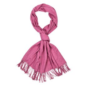 Eleganter Schal mit Fransen, 65x180 cm, Rosenquarzrosa Eleganter Schal mit Fransen, 65x180 cm, Rosenquarzrosa