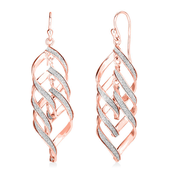 NY Kollektion - Ohrringe, 925 Silber ros&eacute;vergoldet ca. 4,60g