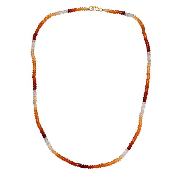 Feueropal Halskette in 585 Gold, 45cm - 36,45 ct. image number 4