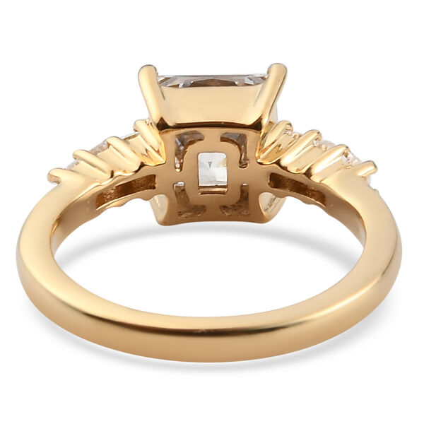 LUSTRO STELLA - feinster Zirkonia-Ring, 925 Silber vergoldet image number 6