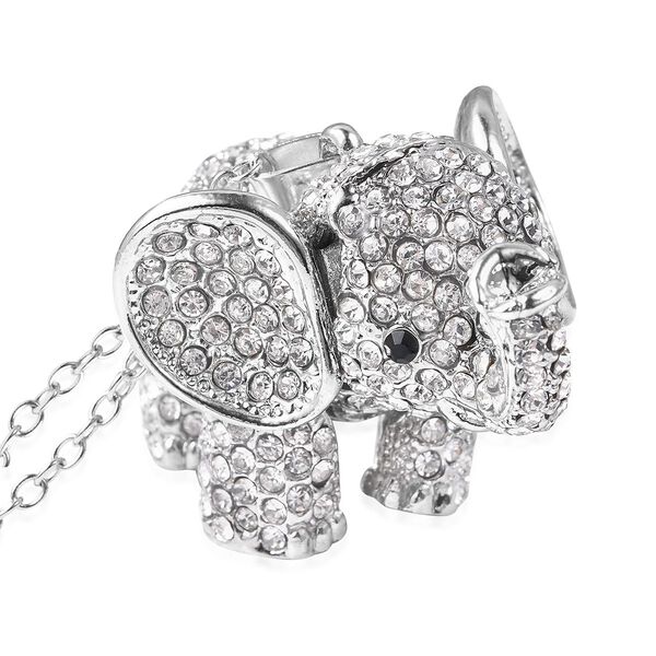 Kristall Elefant-Anhänger mit Kette, 60 cm image number 6