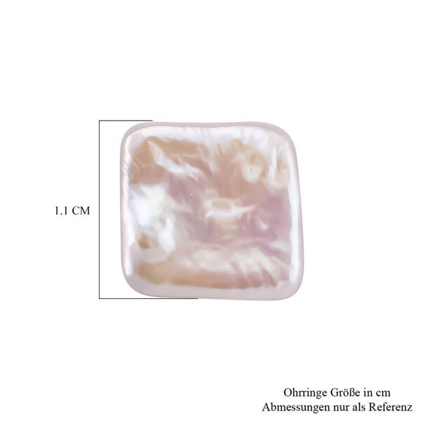 Keshi Perle Quadrat Ohrstecker image number 5