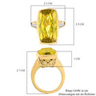 Ouro Verde-Quarz und weißer Zirkon-Ring, 925 Silber vergoldet  ca. 16,38 ct image number 6