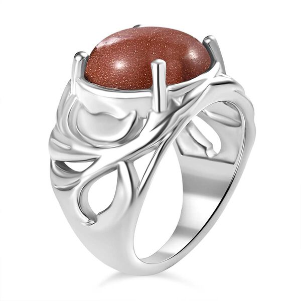 Gold Sandstein Ring Messing (Gr&ouml;&szlig;e 17.00) ca. 7,00 ct image number 5