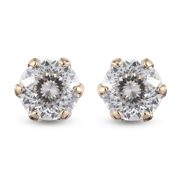 100 Facetten Moissanit-Ohrstecker, 375 Gelbgold ca. 1,50 ct image number 0