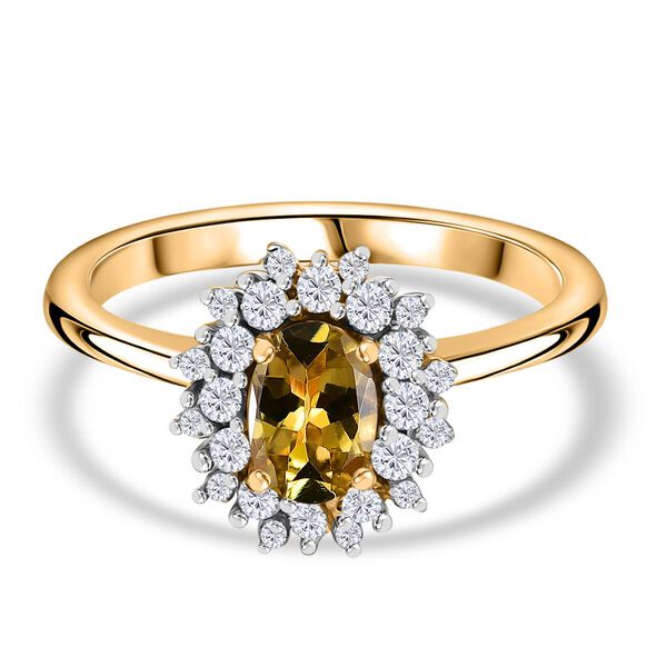 AA Natürliches goldenes Tansanit und Zirkon Schmuckset - 1,67 ct. image number 4