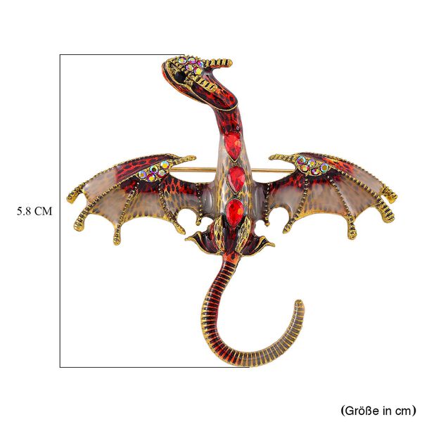 Mehrfarbiger Kristall Brosche emailliert image number 5