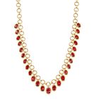 D'joy Lab Grown Padparadscha-Saphir Halskette ca. 45 cm 925 Silber 750 Gelbgold Vermeil ca. 20.52 ct