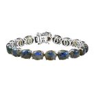 D'Joy AAA Labradorit Armband ca. 19 cm 925 Silber rhodiniert ca. 47,54 ct.