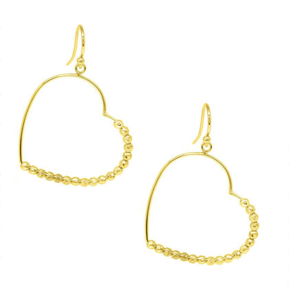 Designer-inspiriert 925 Silber Herz vergoldet Ohrringe 2,50g