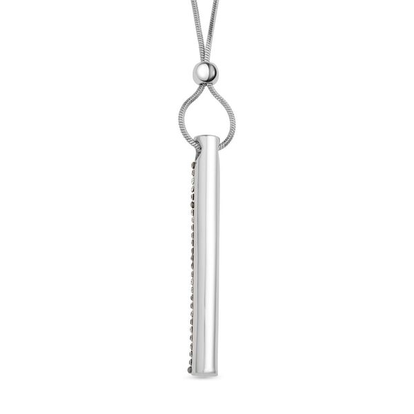 Wei&szlig;e Kristall-Halskette in Silberton, 70 cm - 5 ct. image number 4