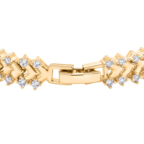 Wei&szlig;es Zirkonia Armband, 19cm image number 4