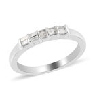 Diamant band Ring 925 Silber Platin-Überzug image number 3