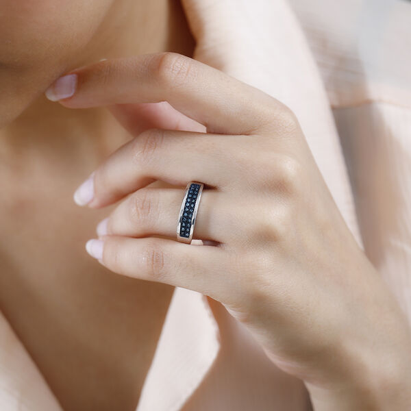 Blauer Diamant-Ring - 0,20 ct. image number 2