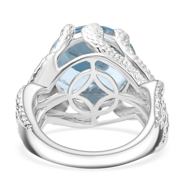 Himmelblauer Topas Ring Messing (Gr&ouml;&szlig;e 19.00) ca. 12,55 ct image number 6