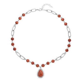 Goldfluss Collier, ca. 45 cm, silberfarben ca. 76,00 ct