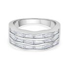 Lustro Stella Weißer Zirkonia Ring 925 Silber rhodiniert (Größe 17.00)