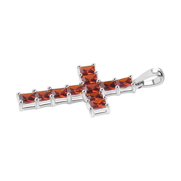 Granat Zirkonia Anhänger 925 Silber image number 4