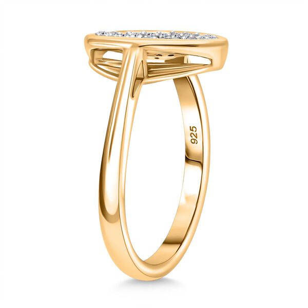 LUXURIANT SGL zertifizierter SI-GH Labor Diamant Ring, 925 Silber Gelbgold Vermeil - 0,50 ct. image number 3