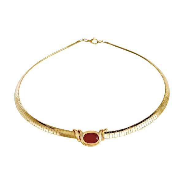 EVER TRUE schlichte Solit&auml;r-Edelstein-Halskette in Goldton