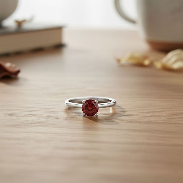 LUXURIANT DIAMOND - Lab Grown Roter Diamant VS-EF SGL zertifiziert Ring 950 Platin (Gr&ouml;&szlig;e 18.00) ca. 1.00 ct image number 1