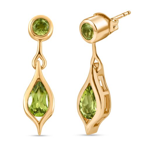 Natürliche Peridot Ohrhänger - 2,5 ct. image number 0