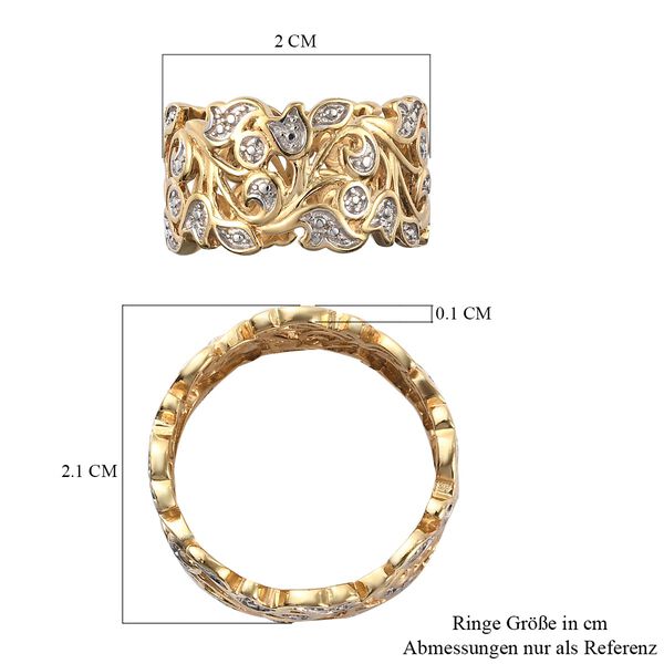 Diamant Ring 925 Silber 585 Vergoldet image number 6
