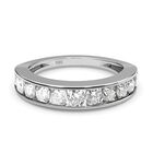 Diamant Half Eternity-Ring, I2-GH SGL zertifiziert, 585 Wei&szlig;gold (Gr&ouml;&szlig;e 17.00) ca. 1,00 ct