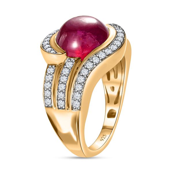 Afrikanischer Rubin und Zirkon-Ring - 6,98 ct. image number 4