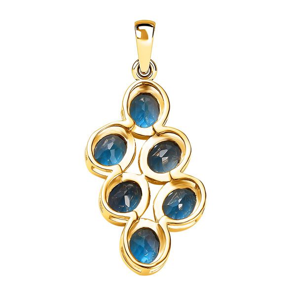 London Blau Topas Anh&auml;nger, 925 Silber vergoldet ca. 2.11 ct image number 5