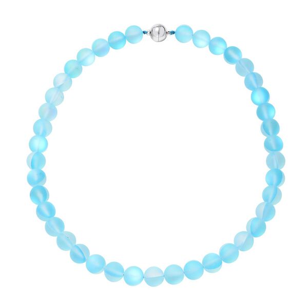 Aquablaue Kristall-Halskette, 50 cm - 410 ct. image number 0