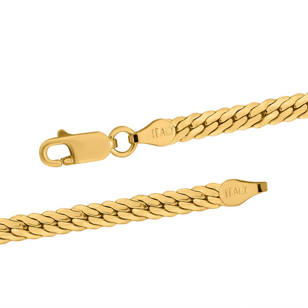 Italienische Halskette, ca. 45 cm, 925 Silber vergoldet ca. 13,94g image number 1