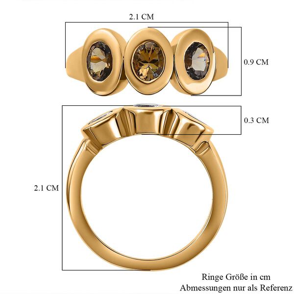 AA natürlicher, goldener Tansanit-Ring - 0,93 ct. image number 7