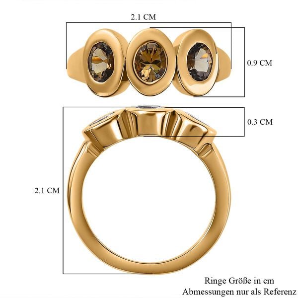 AA natürlicher, goldener Tansanit-Ring - 0,93 ct. image number 7