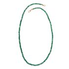 Kagem sambische Smaragd-Halskette, ca. 50 cm, 925 Silber vergoldet ca. 64,00 ct