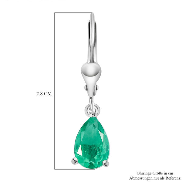 Smaragd-Triplett-Quarz Ohrh&auml;nger in Silber, 3,21 ct. image number 6