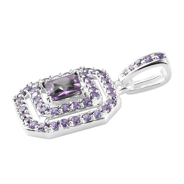 Amethyst Zirkonia Anh&auml;nger 925 Silber ca. 1,94 ct. image number 4
