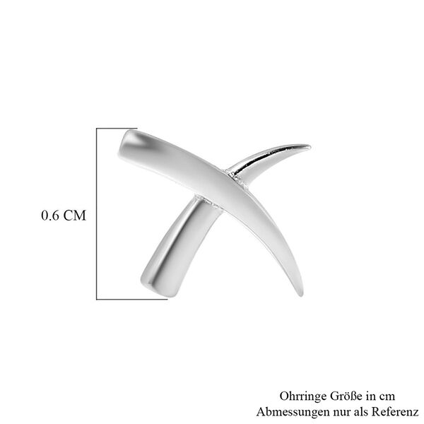 Molto Kiss Stacking Ohrstecker in rhodiniertem Silber image number 5