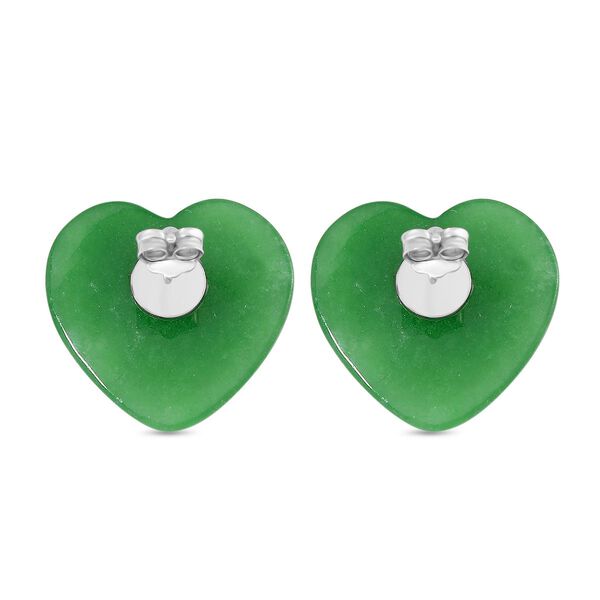 Grüne Jade Herz Ohrringe - 35 ct. image number 5