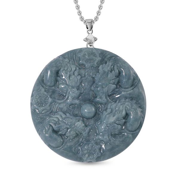 Nat&uuml;rlicher Olmek Jadeit Anh&auml;nger mit 50cm Kette - 265 ct. image number 3