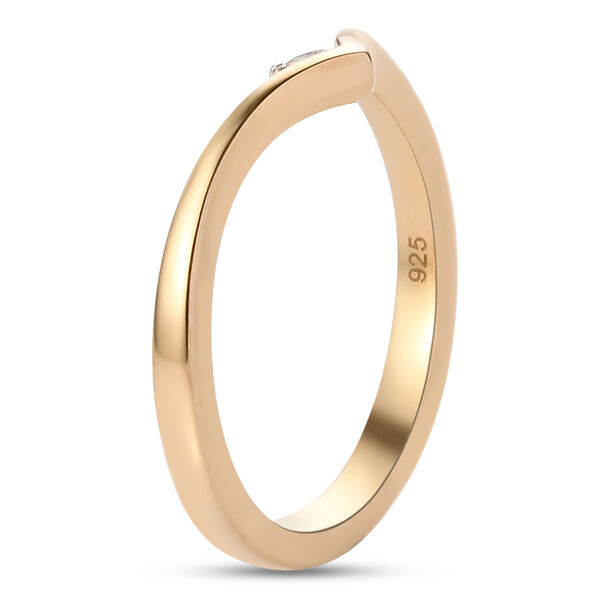 Diamant-Ring, 925 Silber vergoldet  ca. 0,05 ct image number 5