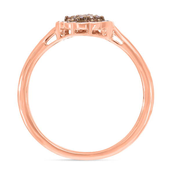 Natürlicher Champagner-Diamant-Cluster-Ring - 0,50 ct. image number 4