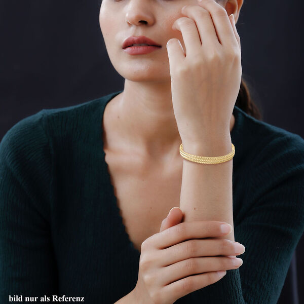 Flexibles 316L Edelstahl Armreif, ca. 12,00g, vergoldet image number 1