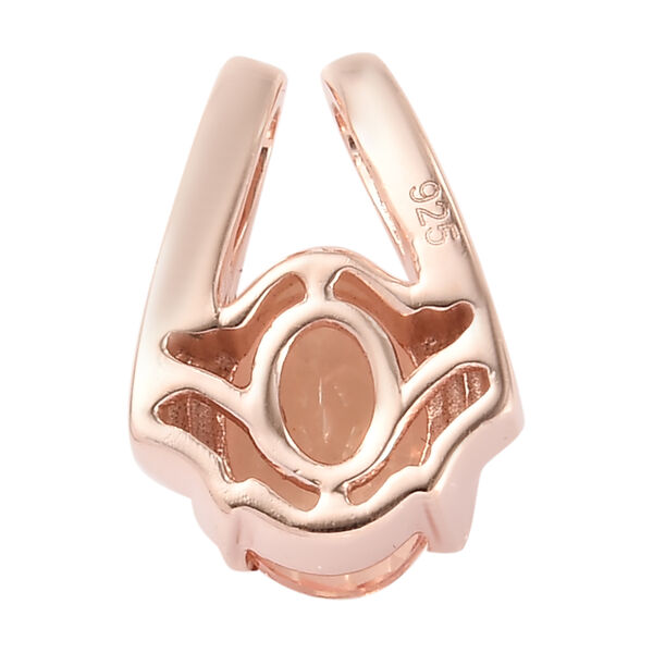 Morganit Triplett Quarz Anh&auml;nger 925 Silber ros&eacute;vergoldet ca. 1,47 ct image number 5