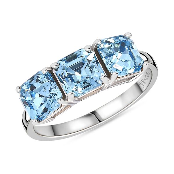 J Francis gefertigt mit SWAROVSKI- Aquamarin Swarovski Kristall Ring image number 4