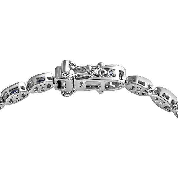 Tansanit Armband, ca. 18 cm, 925 Silber platiniert, ca. 6.39 ct image number 4