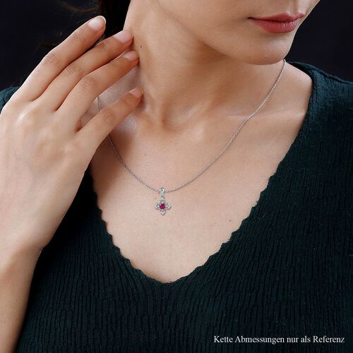 AA afrikanischer Rubin und Zirkon-Anhänger - 0,63 ct. image number 1